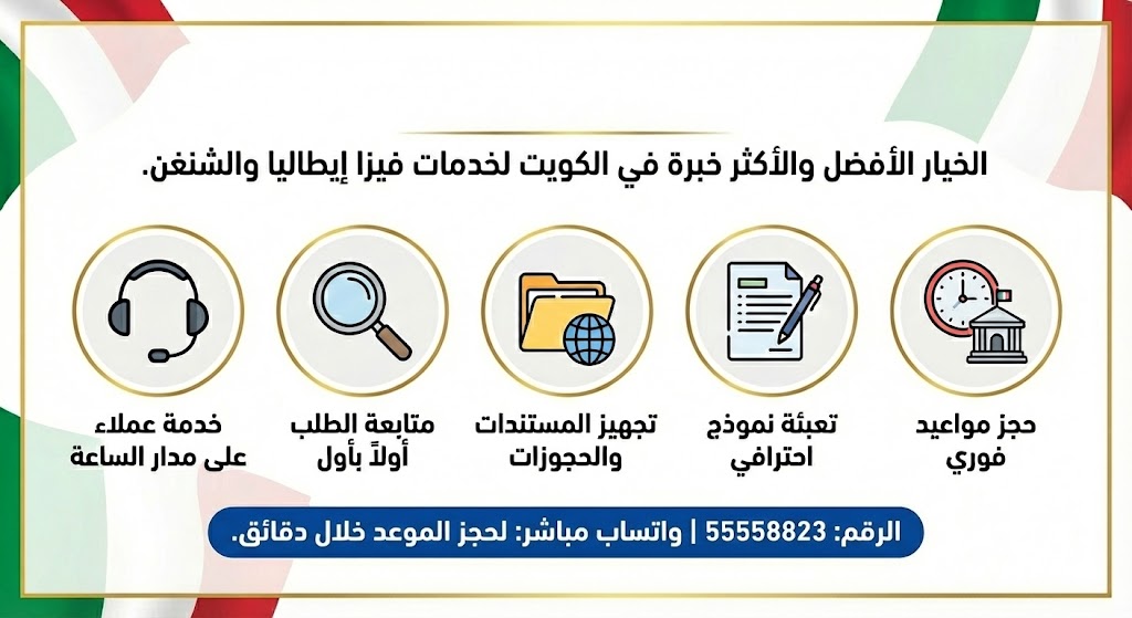 مكتب استخراج فيزا إيطاليا من الكويت – خطوات التقديم والمتطلبات