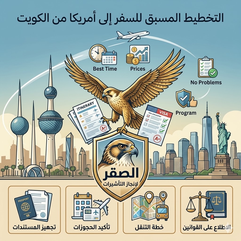 أهمية التخطيط المسبق للسفر إلى أمريكا من الكويت