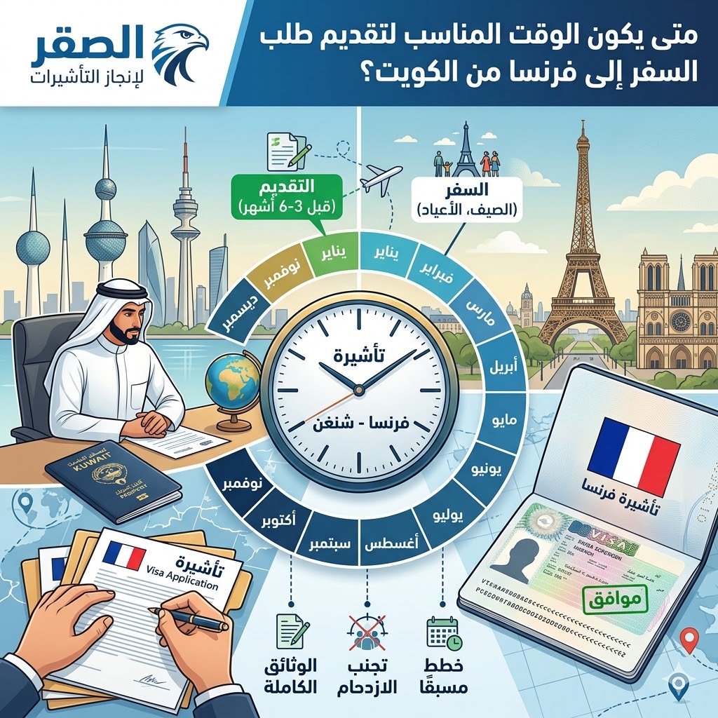 متى تبدأ التخطيط للسفر إلى فرنسا من الكويت